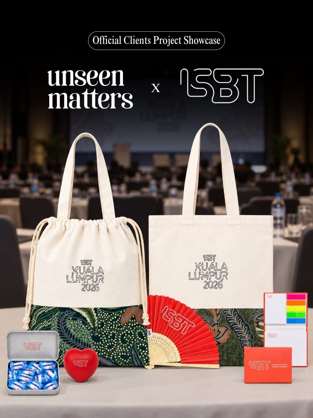 ISBT x Unseen Matters custom corporate gift set