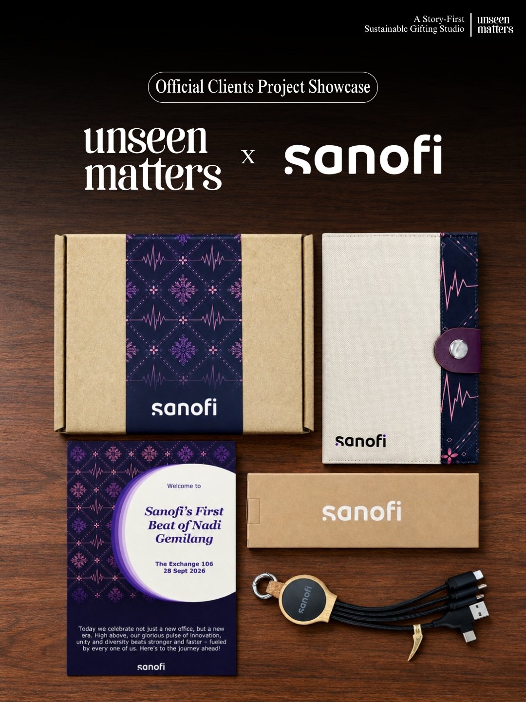 Sanofi x Unseen Matters custom corporate gift set